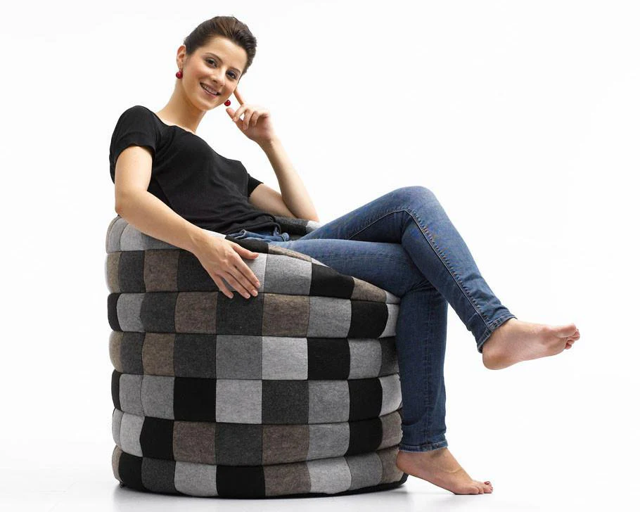 Checked Bean Bag Chair