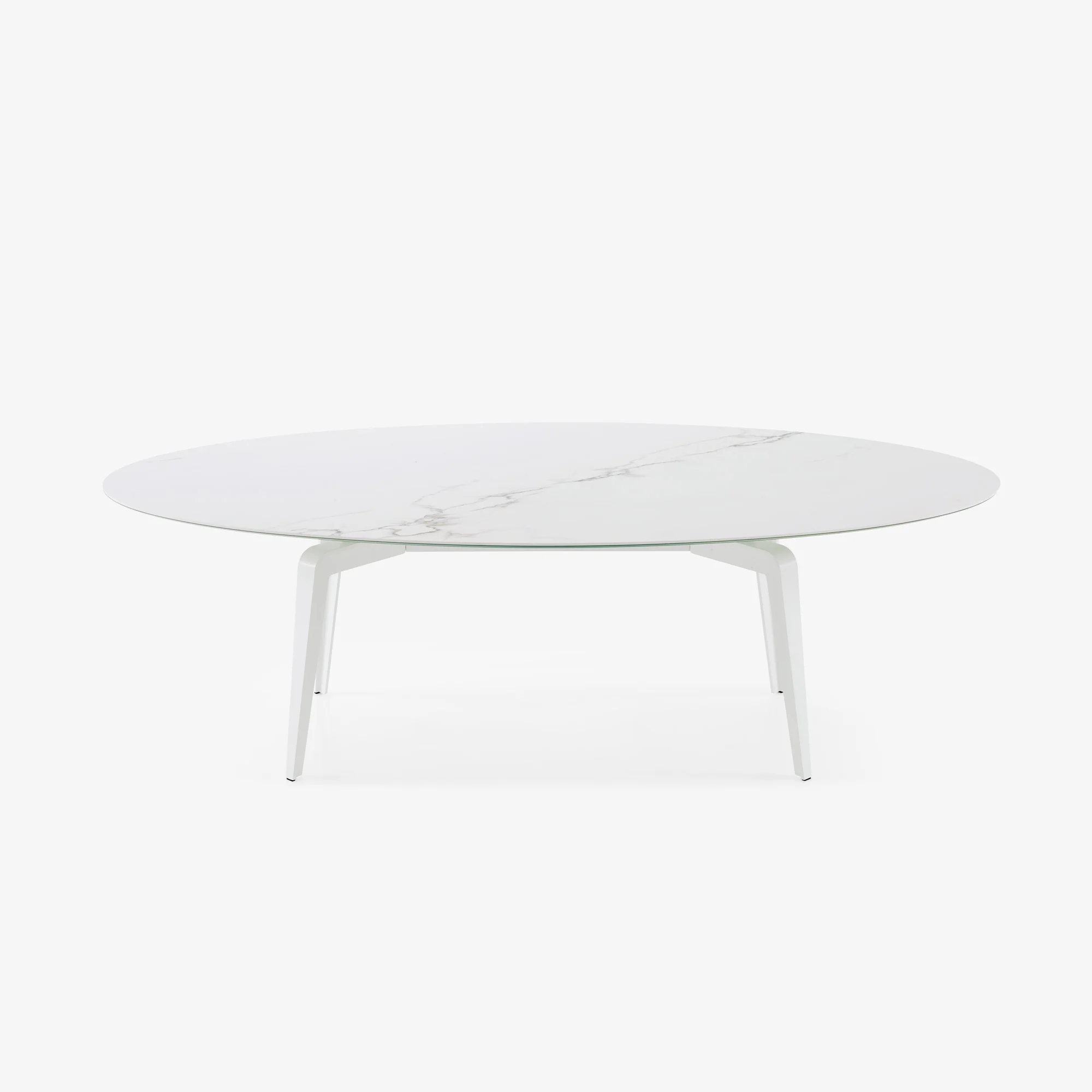 Odessa Oval Dining Table White Lacquered Base