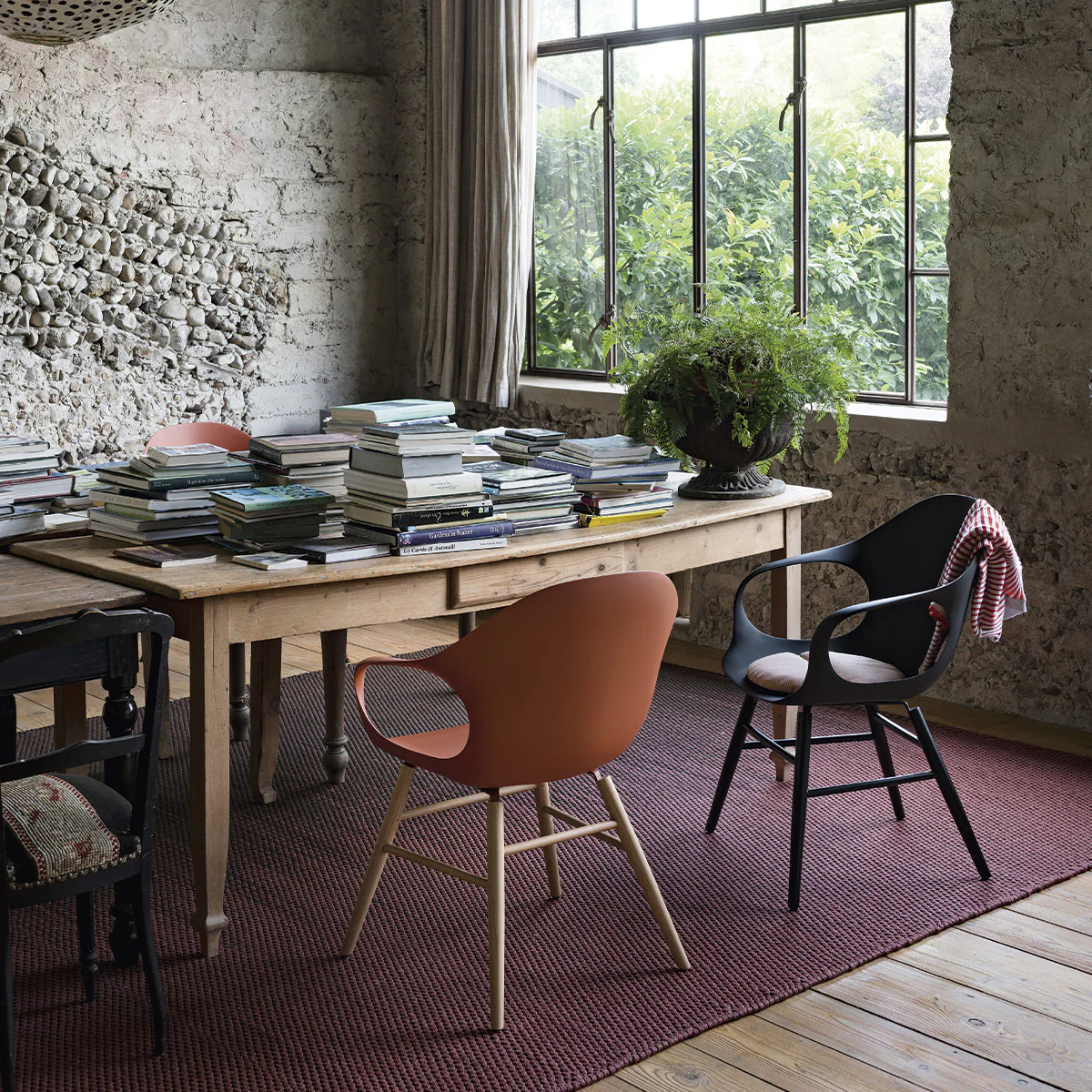 ELEPHANT Wooden Base Chair - Polyurethane Seat