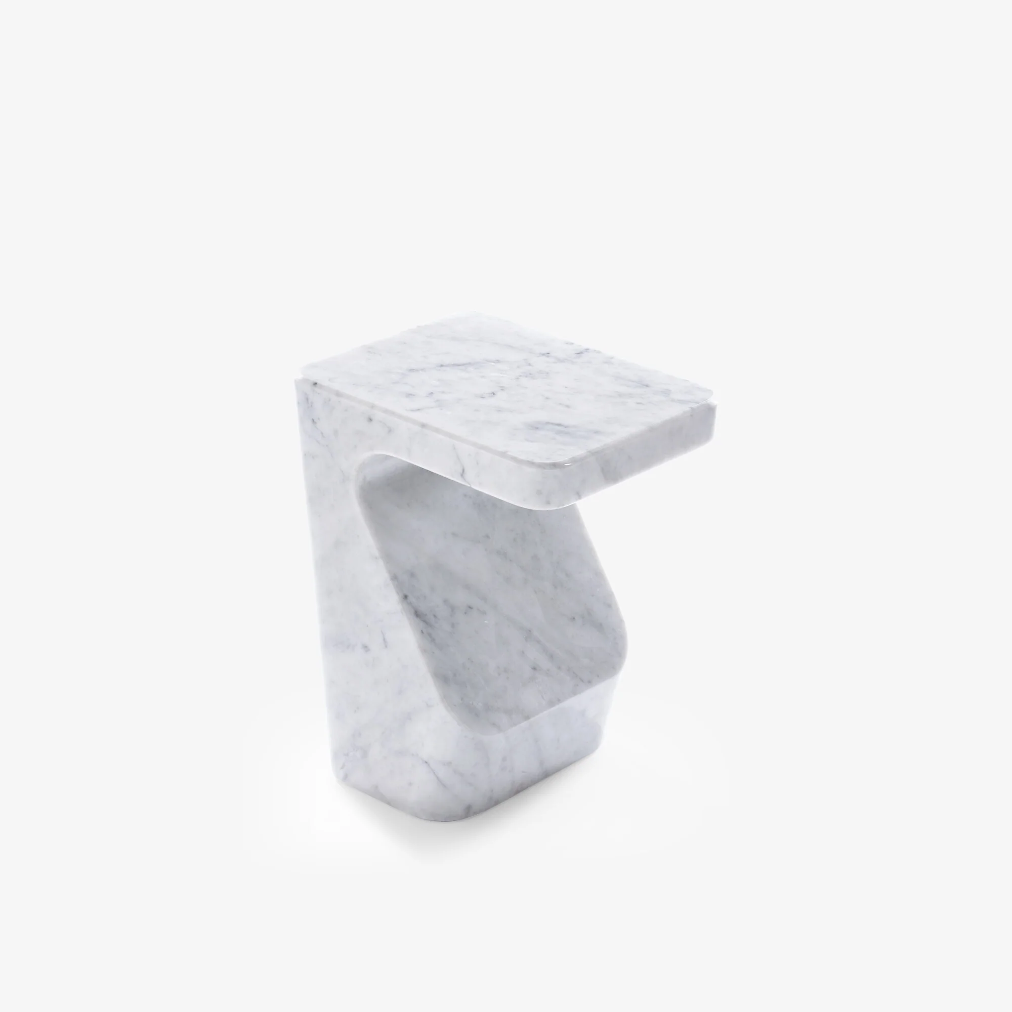 Stump Occasional Table White Marble