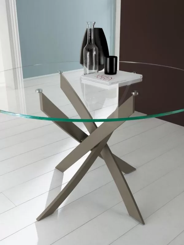 Barone Round Crystal Table