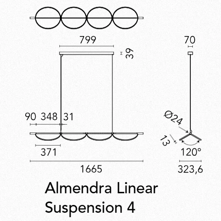 Almendra Linear Suspension Lamp