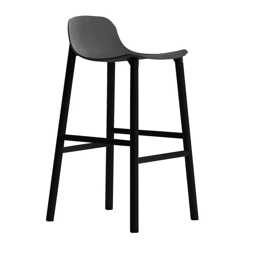 SHARKY Bar Stool (LOW BACK) - Aluminium Base