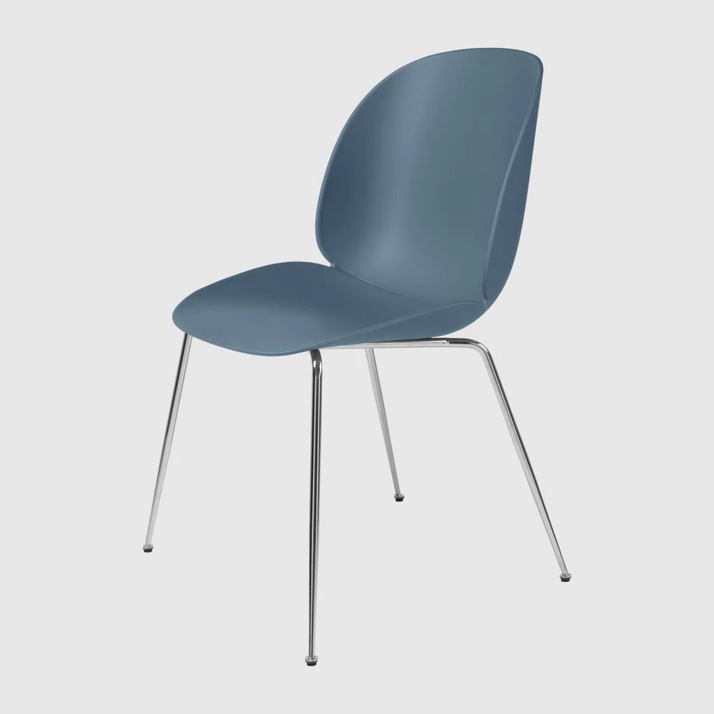 BEETLE DINING CHAIR - UN-UPHOLSTERED, CONIC BASE