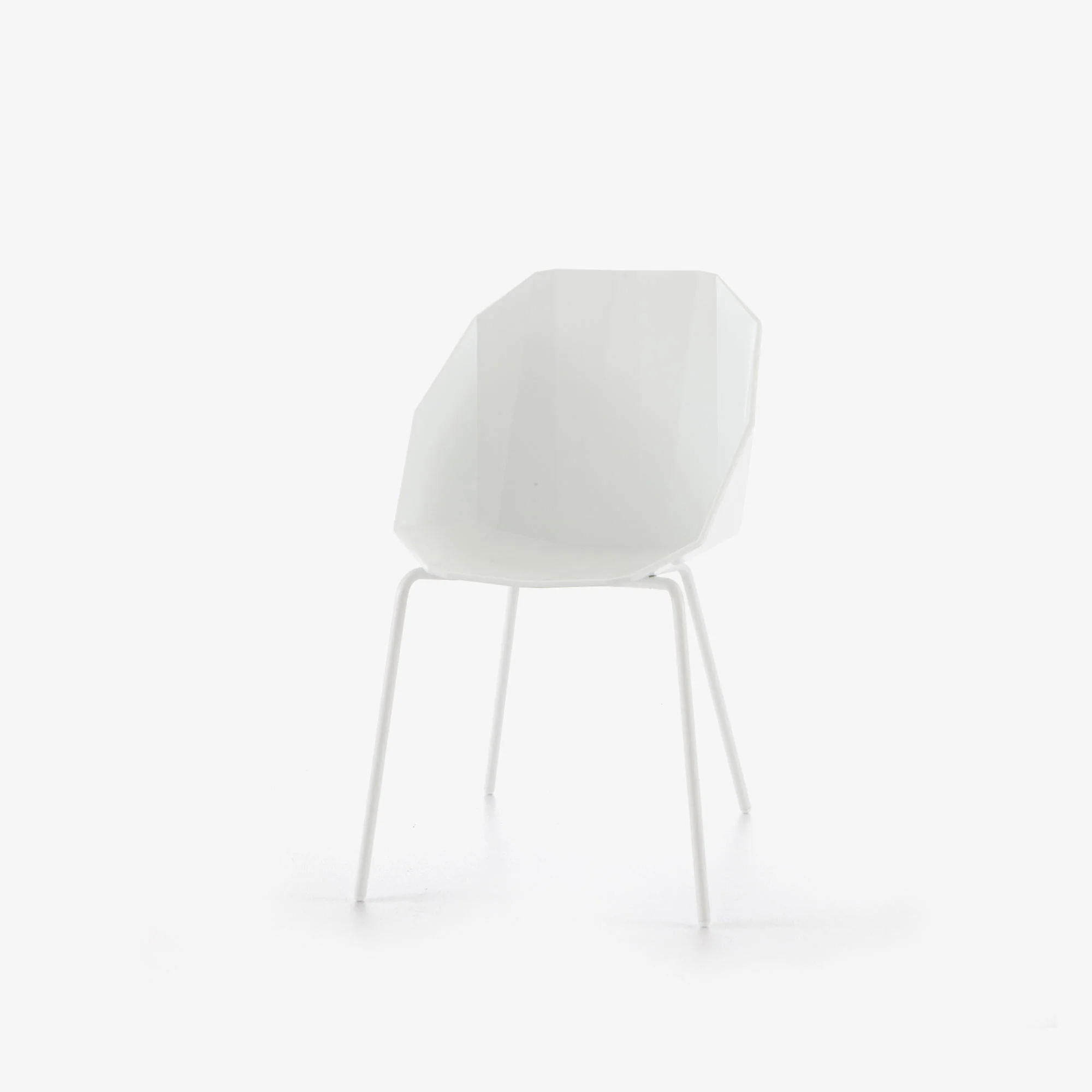 Rocher Chair/Bridge White White Lacquered Base