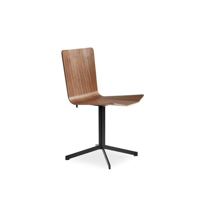 SM 803 Dining Chair Black Steel Base (Veneered Shell)