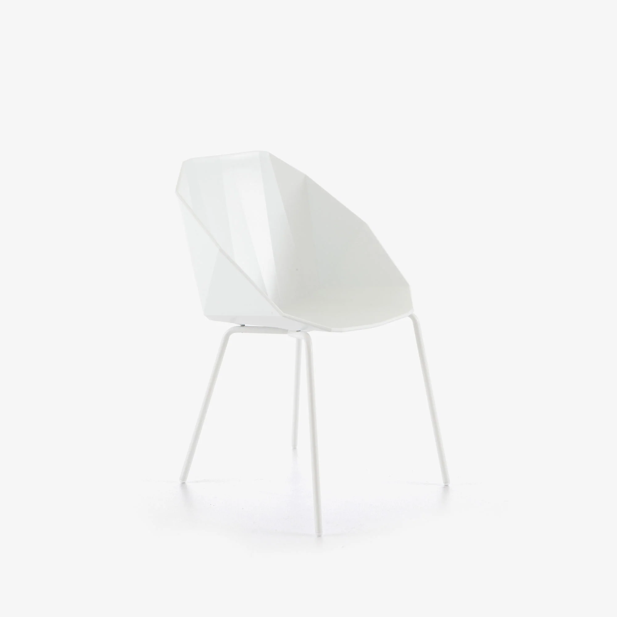 Rocher Chair/Bridge White White Lacquered Base