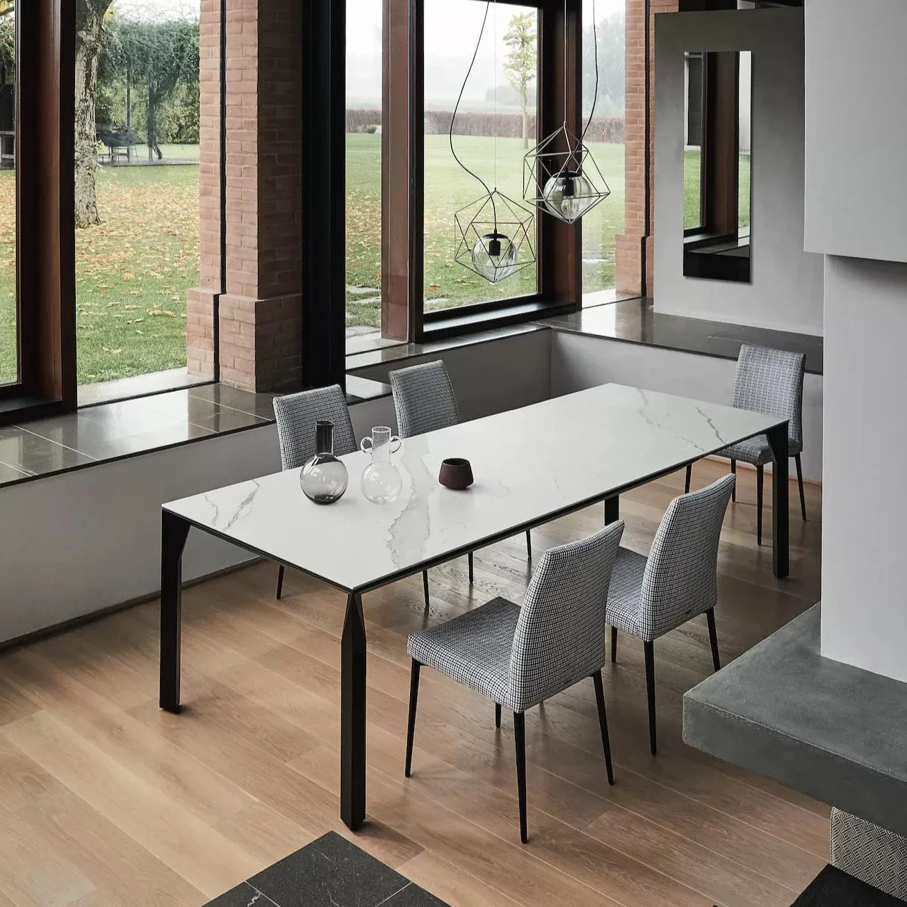 Mirage Extendable Rectangular Marble/Ceramic Table