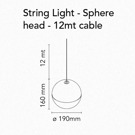 String Light Sphere Head Suspension Lamp