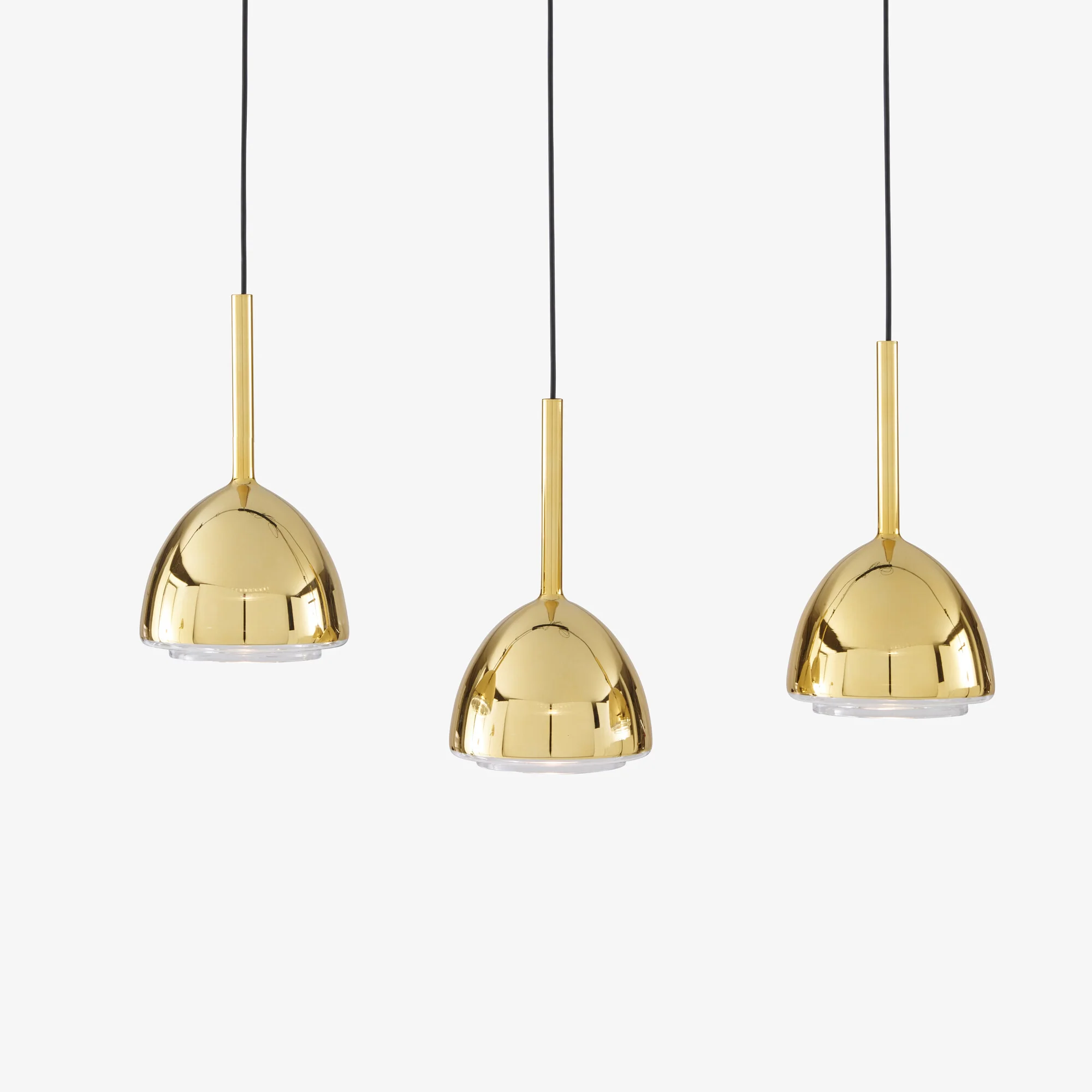 Brass Bell Suspended Ceiling Light 3 Cables