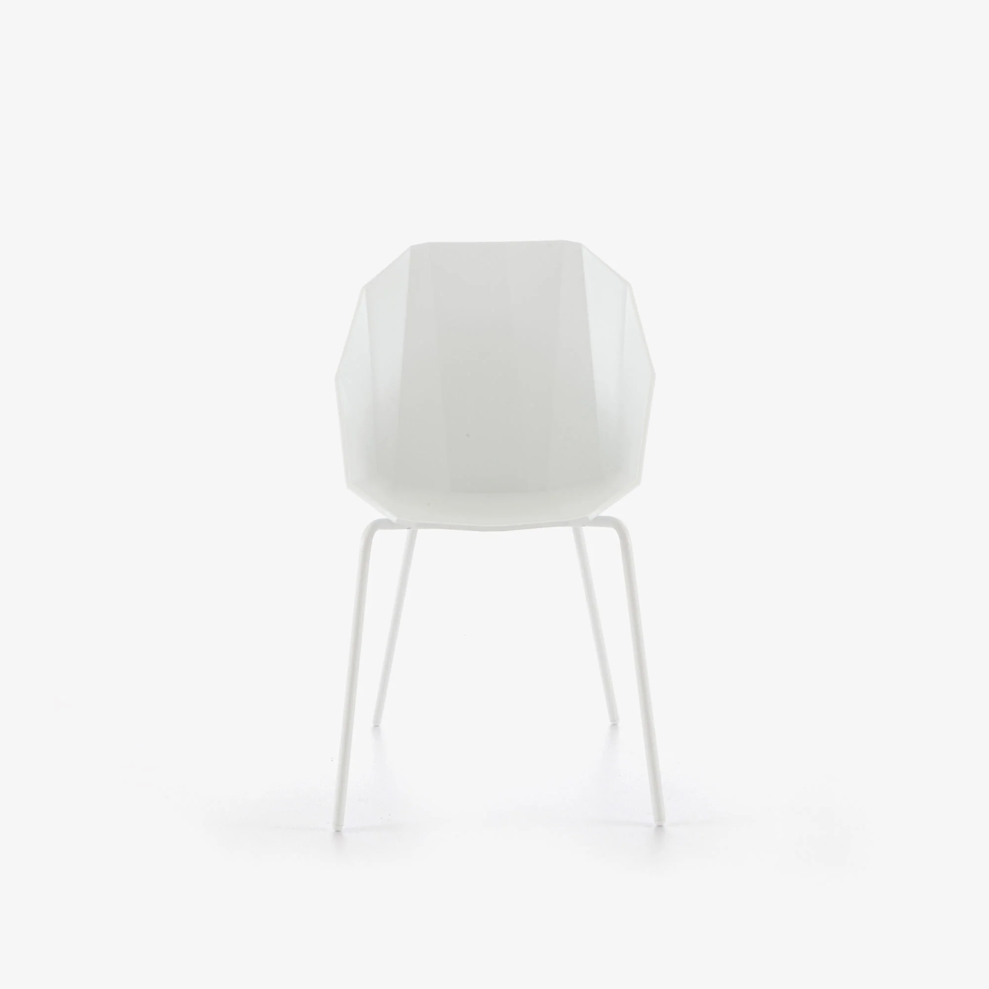 Rocher Chair/Bridge White White Lacquered Base