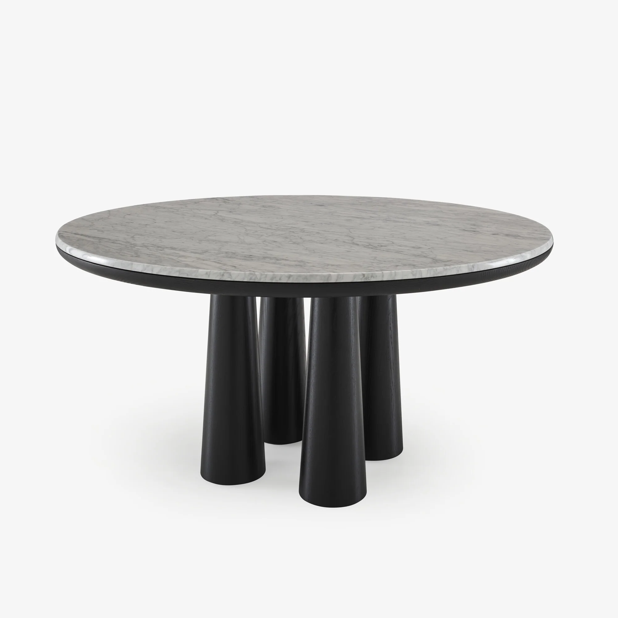 Hashira Dining Table Base In Black Stained Ash