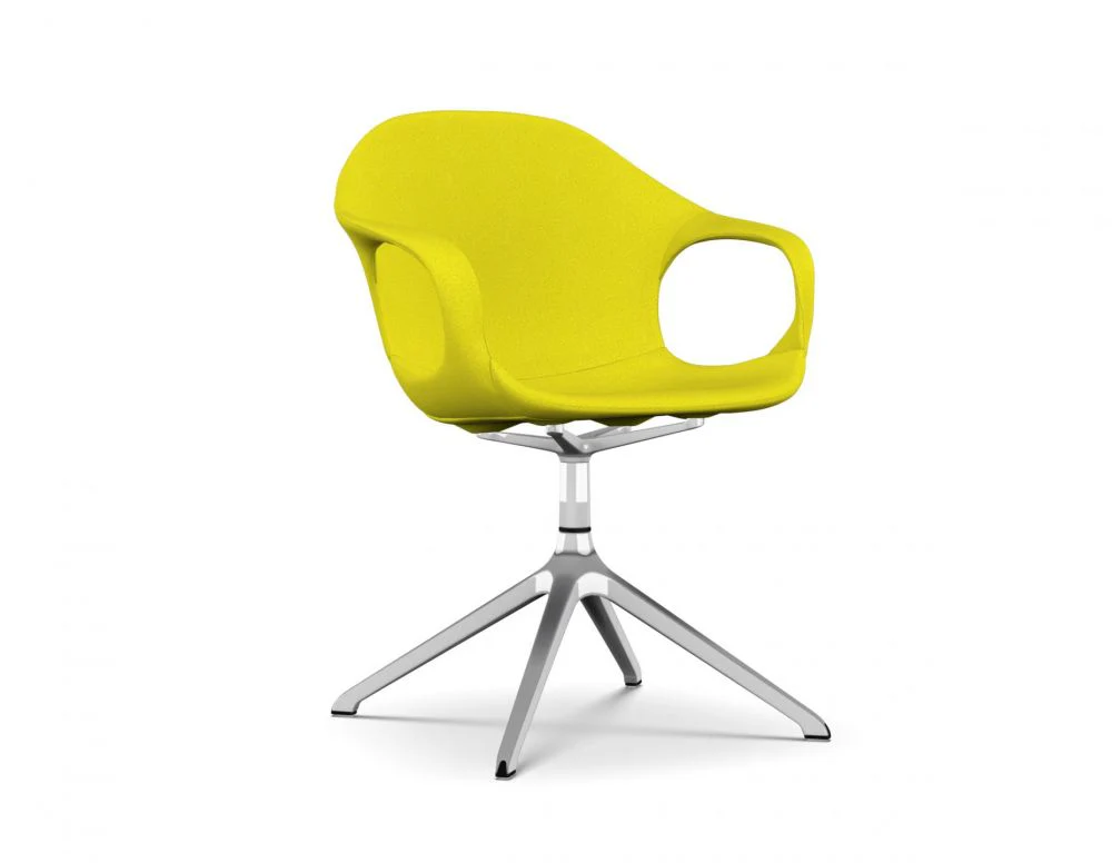 ELEPHANT Swivel Trestle Chair - Fabric Upholstered Seat