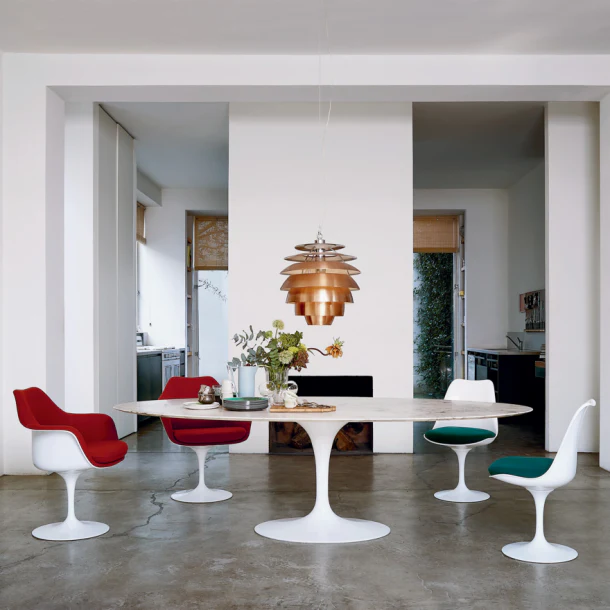 The Saarinen White Tulip Armless Chair