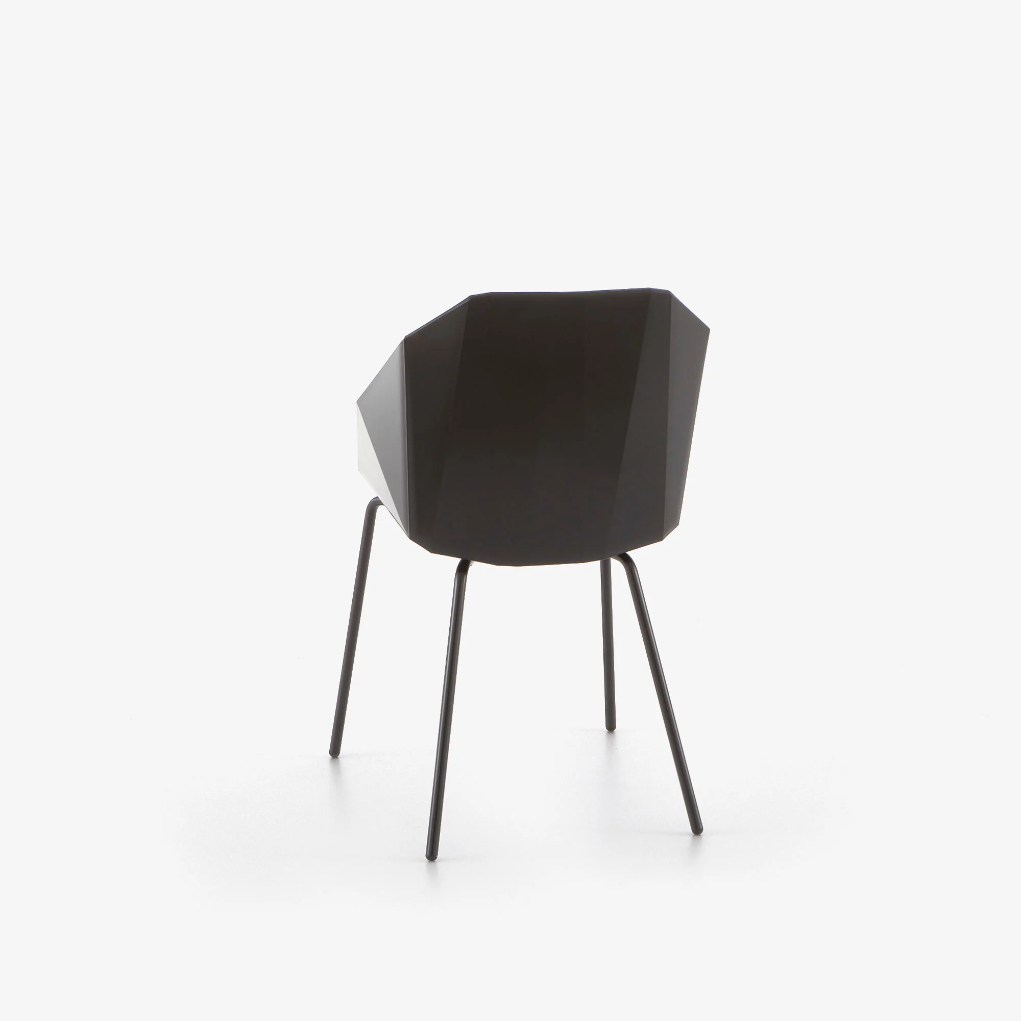 Rocher Chair/Bridge Black Black Lacquered Base