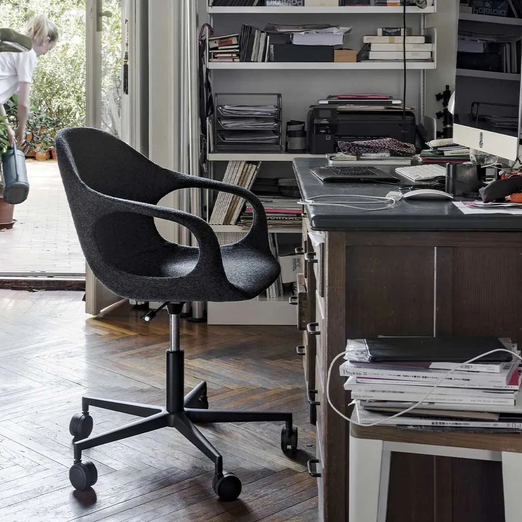 ELEPHANT Chair 5 Spoke Base with Castors - Fabric Upholstered Seat