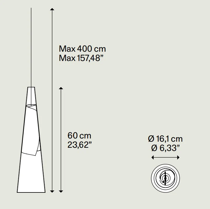 Cono Di Luce Large Cluster Suspension Lamp