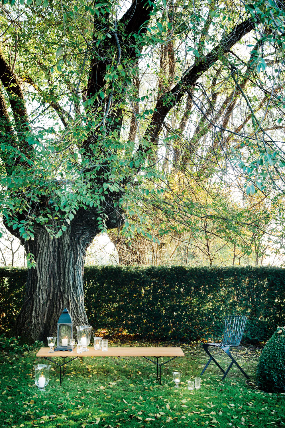 Bertoia Bench with Painted Slats