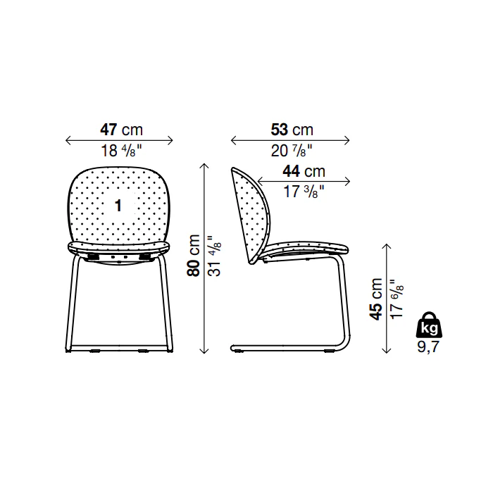 DUA Cantilever Chair - Backrest 1