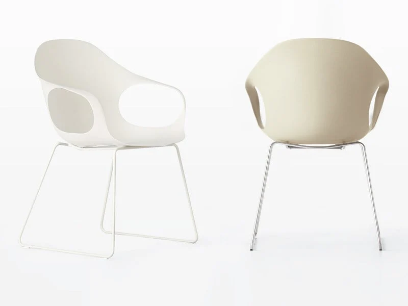 Elephant Sled Base Chair - Hide Upholstered Seat