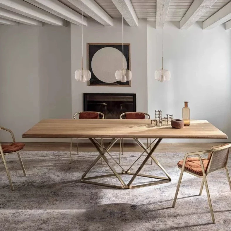 Delta Rectangular Wood Table