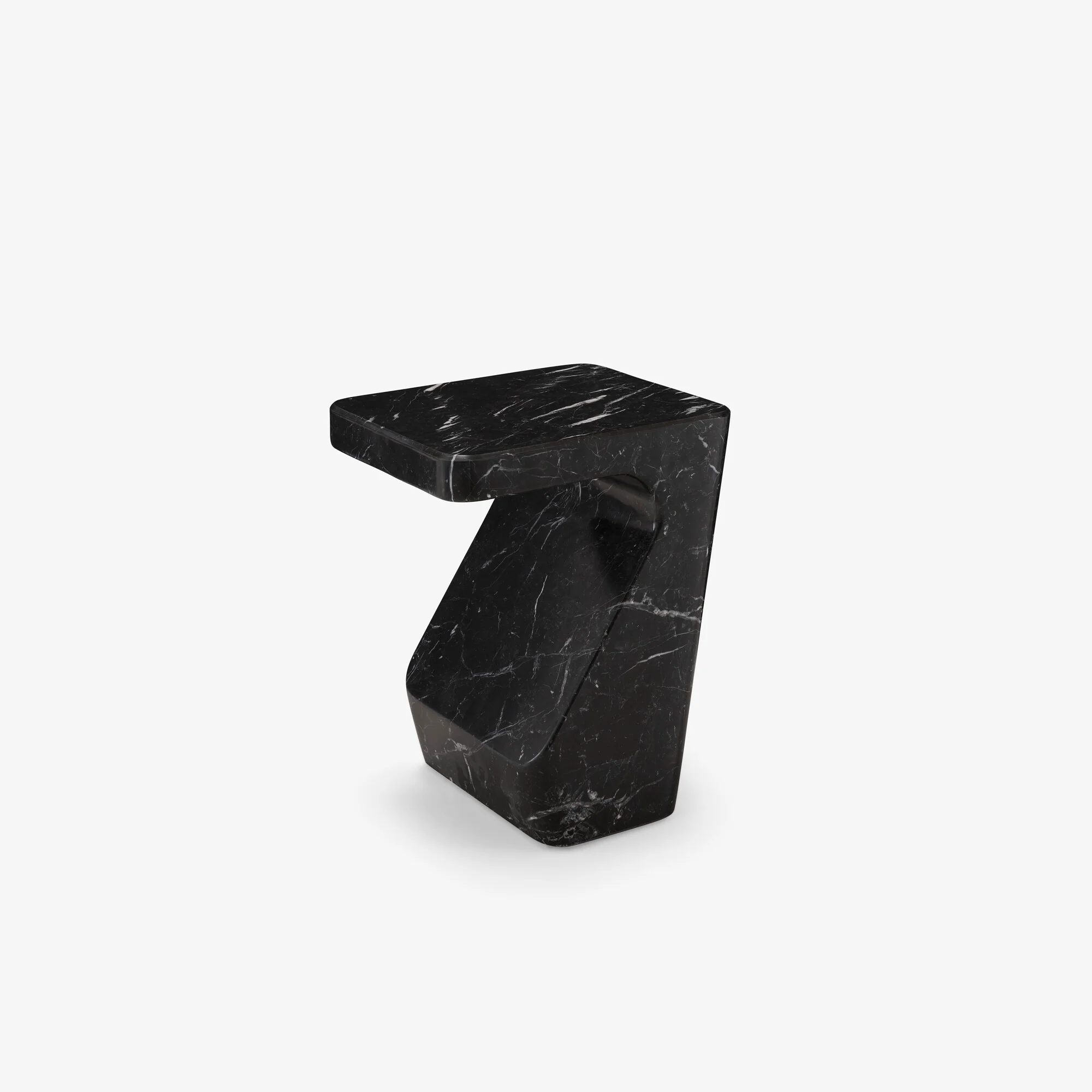Stump Occasional Table Black Marble