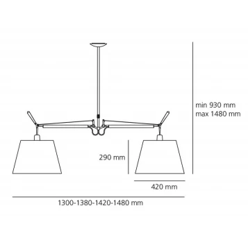 TOLOMEO BASCULANTE SUSPENSION 2 ARMS