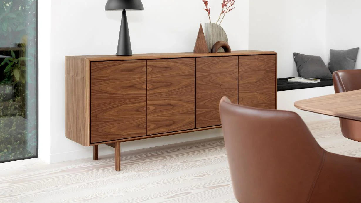 SM 544 Sideboard (2 Folding Doors/1 Long Shelf/3 Short Shelves/2 Drawers)
