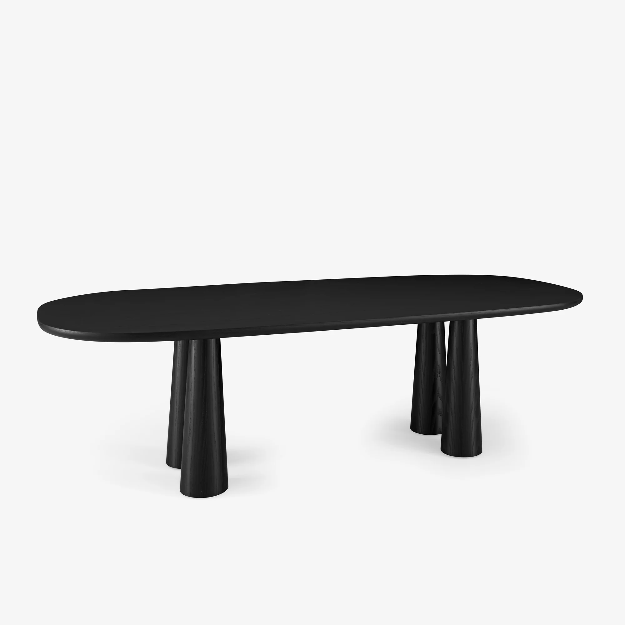 Hashira Dining Table Base In Black Stained Ash