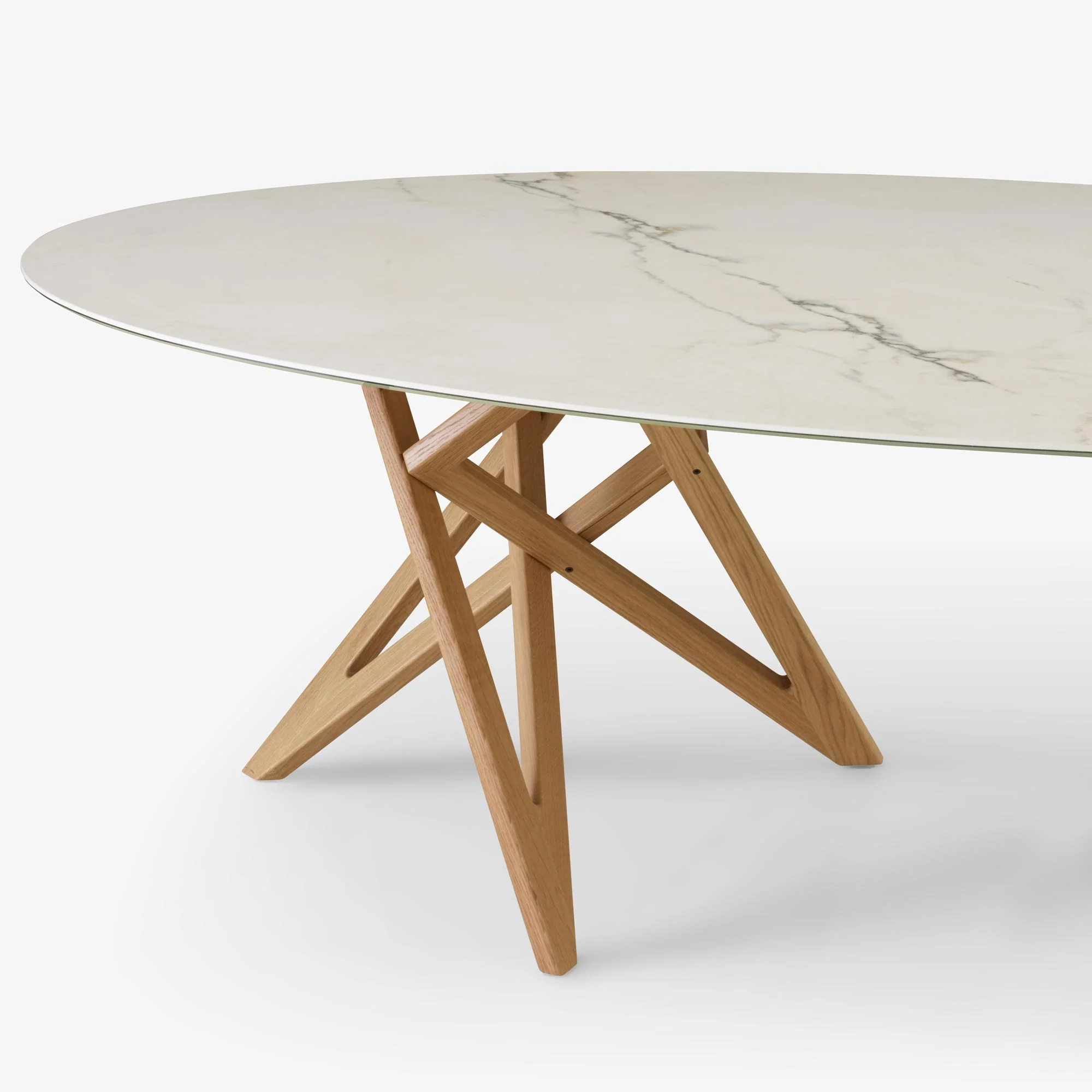 Ennéa Oval Dining Table Legs In Natural Oak