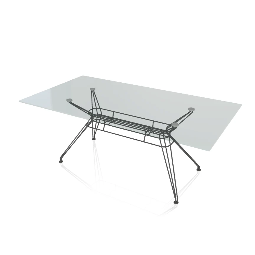 Sander Rectangular Crystal Table