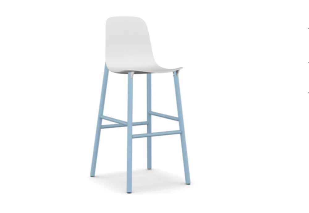 SHARKY Bar Stool (HIGH BACK) - Aluminium Base
