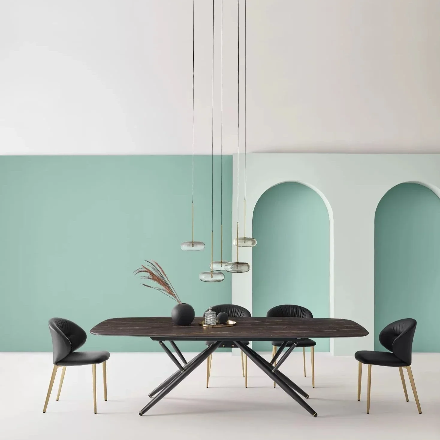 Bridge Barrel Marble/Ceramic Table