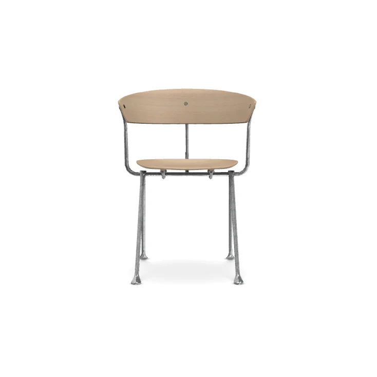 Officina Chair with Seat and Back in Beech Plywood