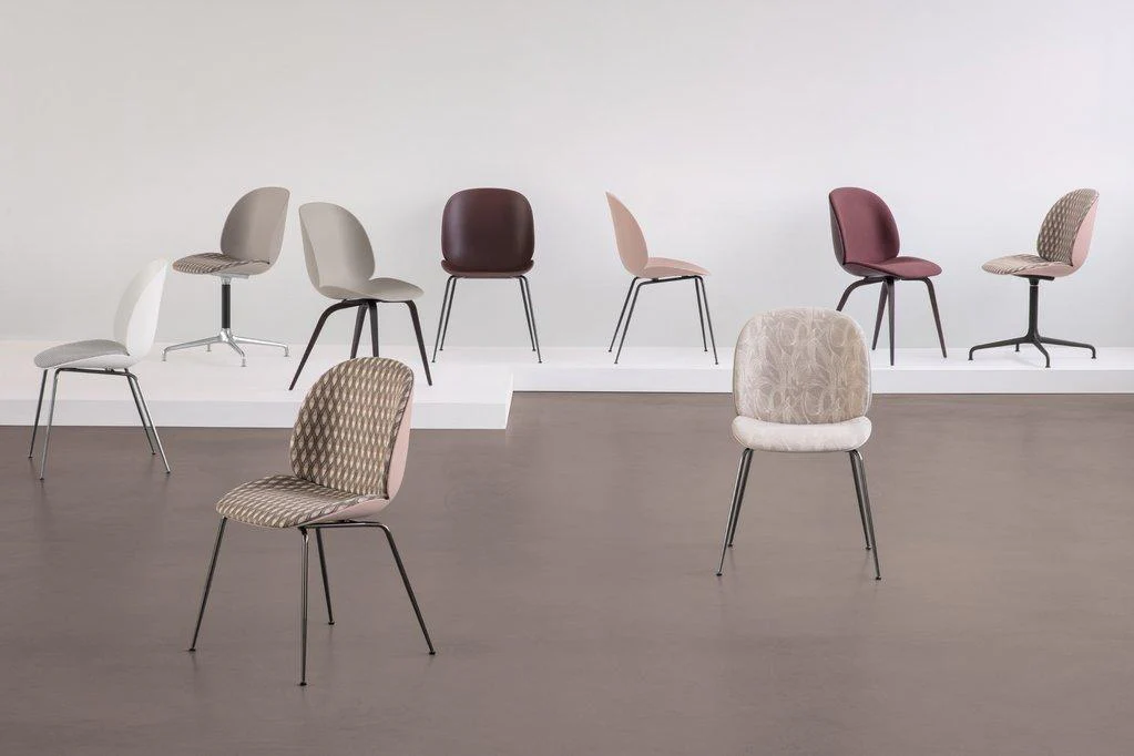 BEETLE DINING CHAIR - UN-UPHOLSTERED, CONIC BASE