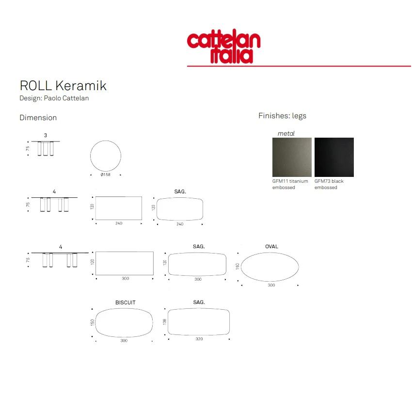 ROLL Keramik Table