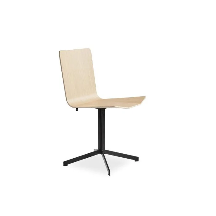 SM 803 Dining Chair Black Steel Base (Veneered Shell)