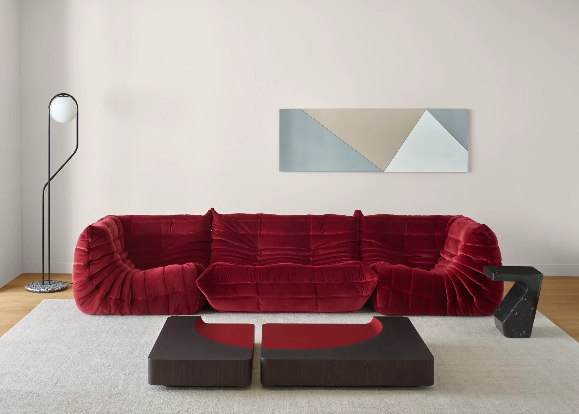 Stump Occasional Table Black Marble