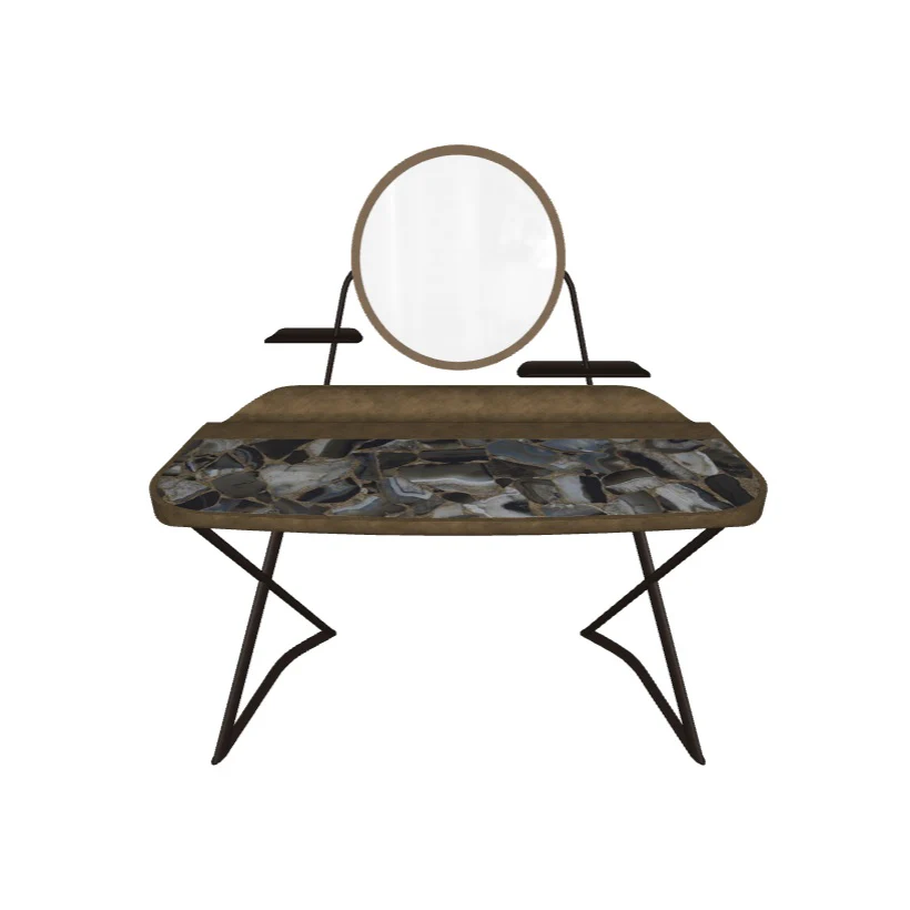 COCOON TROUSSE Keramik Desk with Mirror Frame