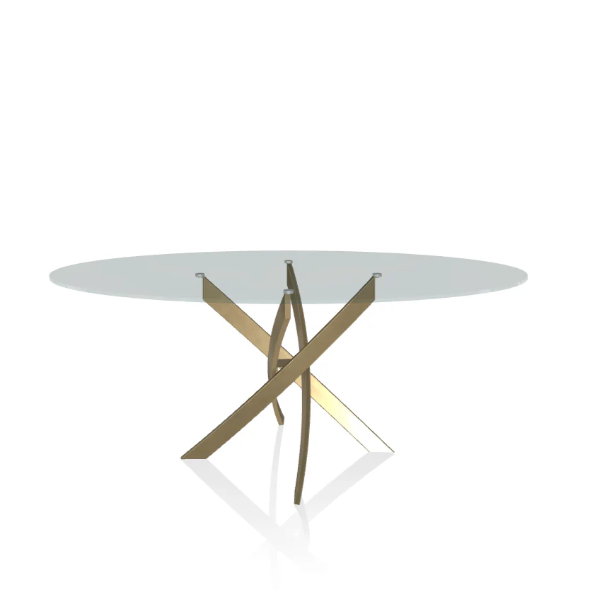 Barone Elliptical Crystal Table