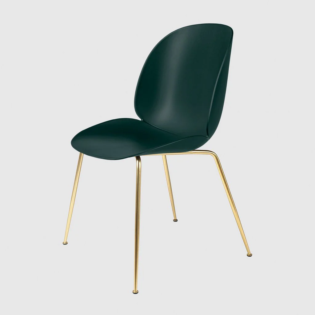 BEETLE DINING CHAIR - UN-UPHOLSTERED, CONIC BASE