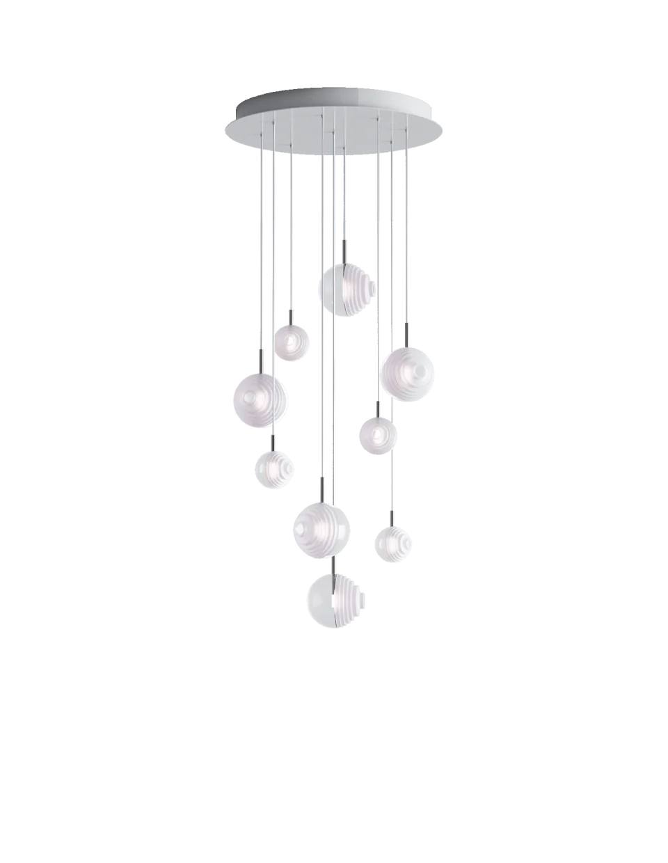 Chandeliers dark & bright star 9 pcs