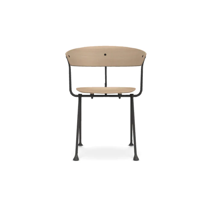 Officina Chair with Seat and Back in Beech Plywood