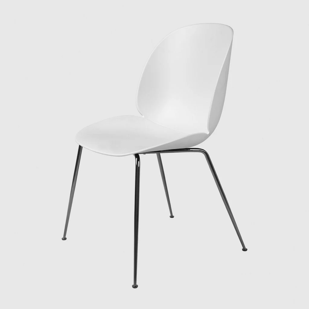 BEETLE DINING CHAIR - UN-UPHOLSTERED, CONIC BASE