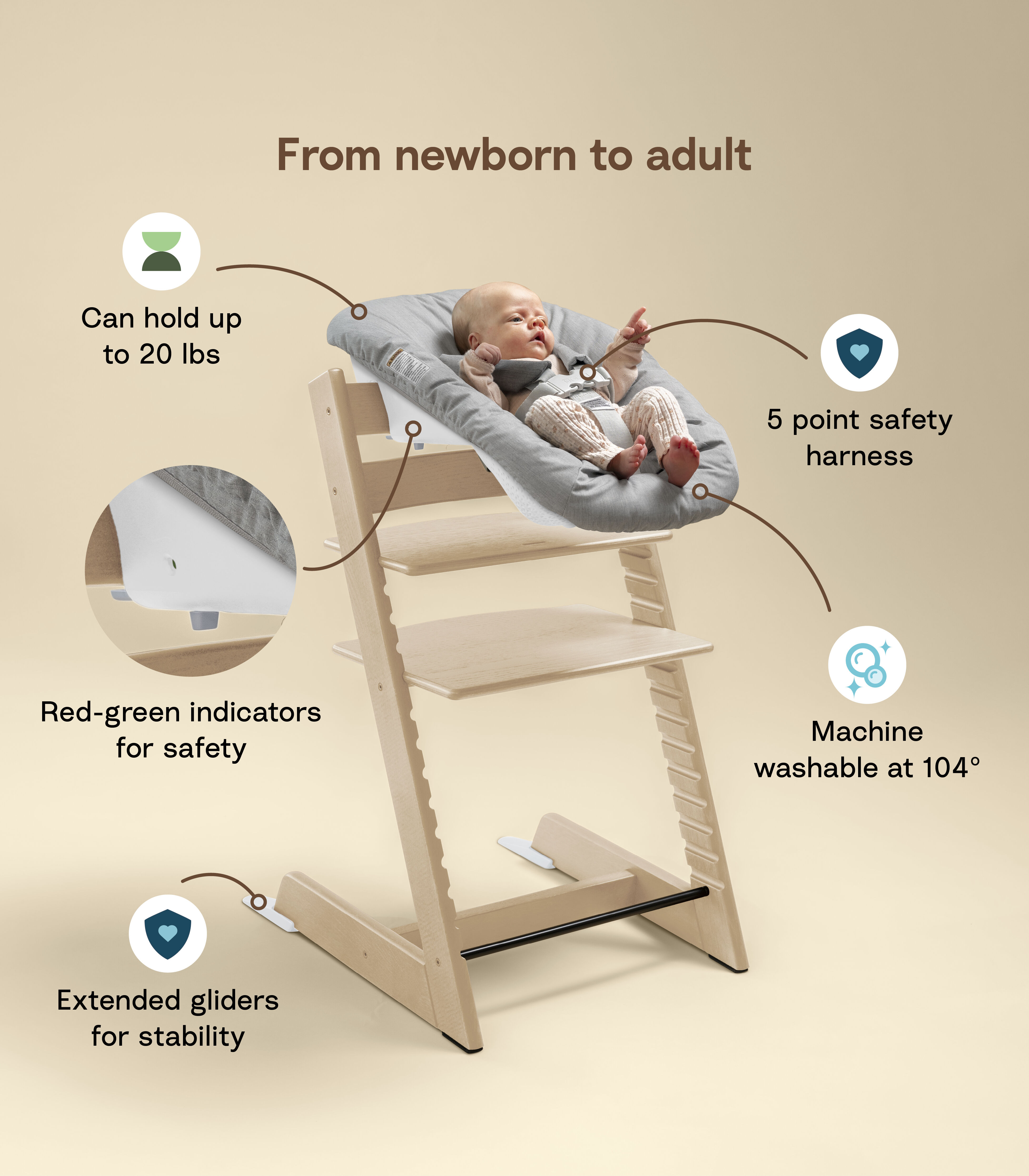 Tripp Trapp® High Chair with newborn set