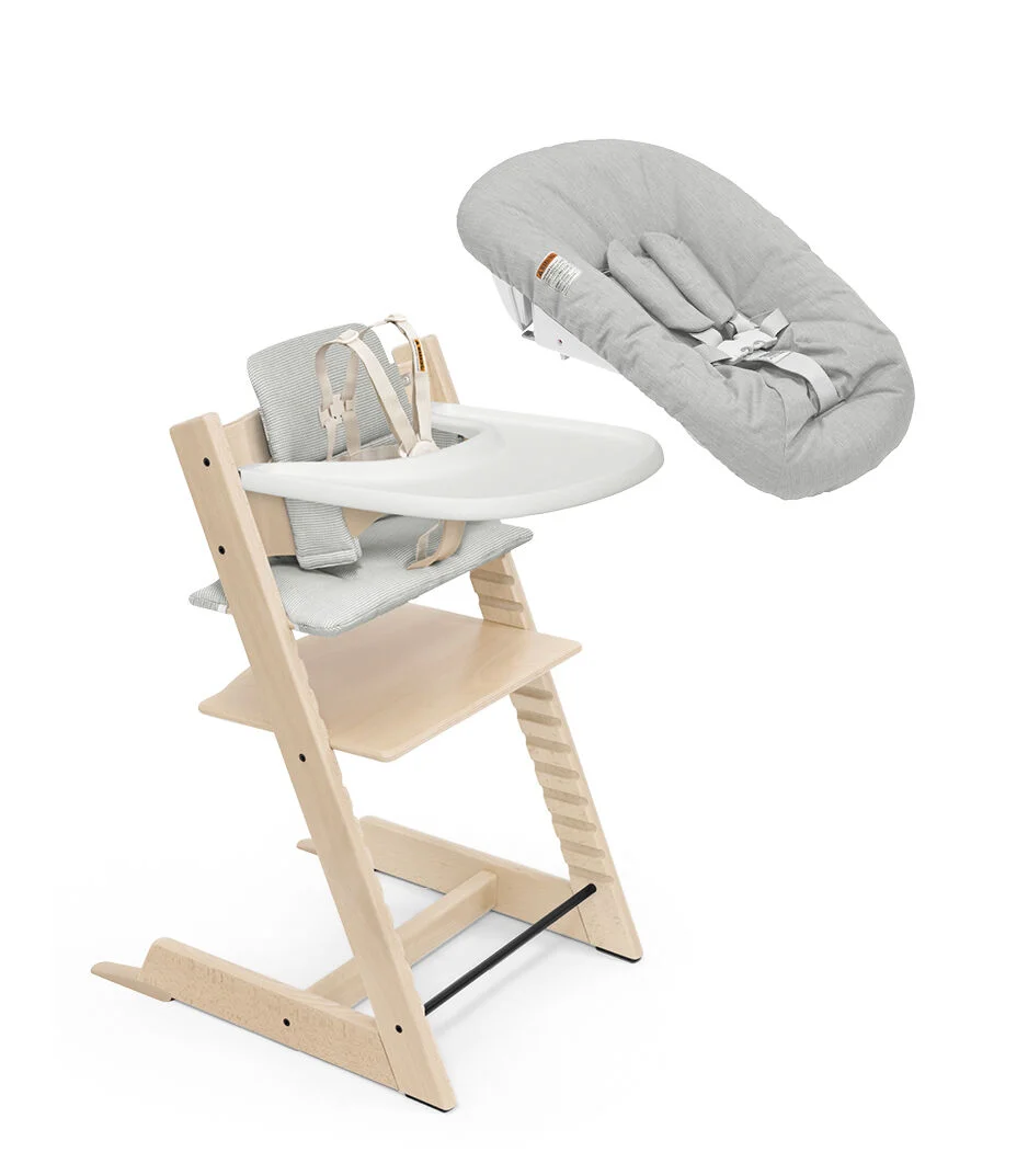 Tripp Trapp® High Chair with cushion, tray & newborn set