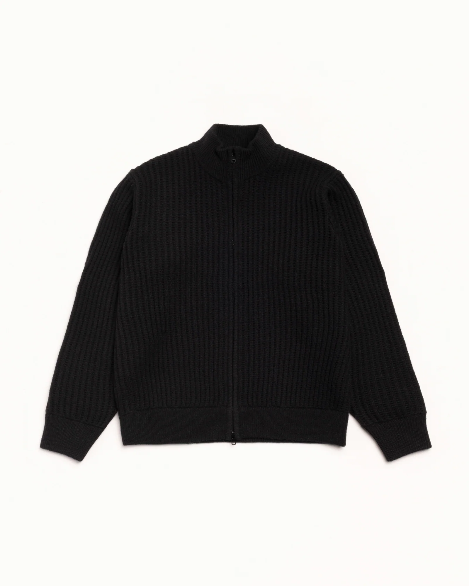 LAMBS WOOL ZIP SWEATER