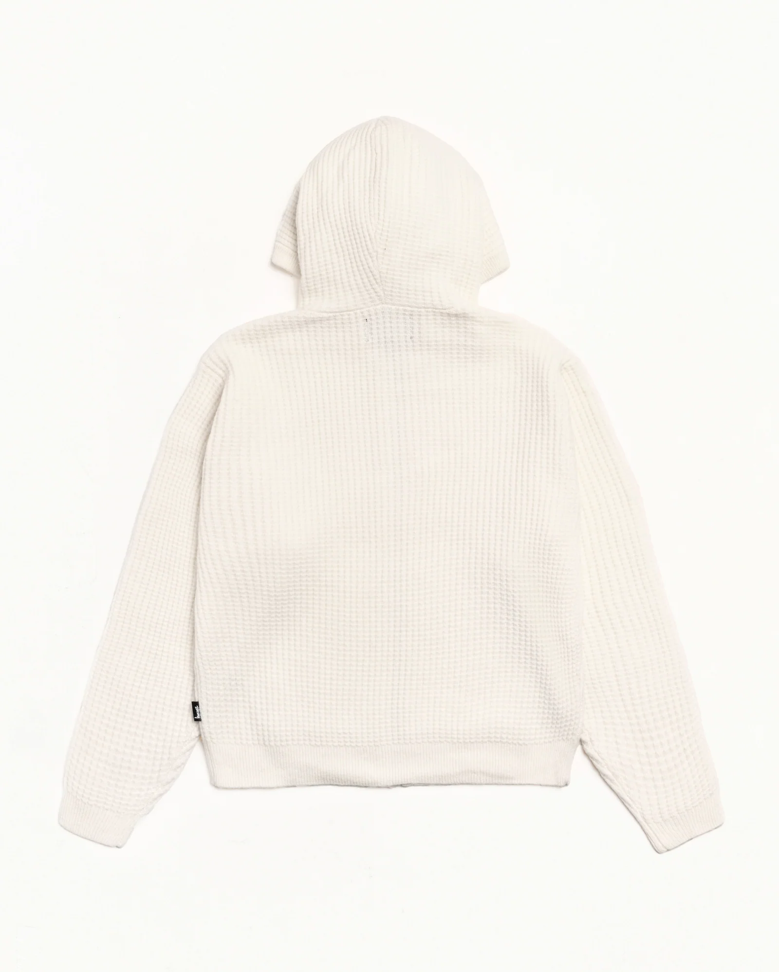 WAFFLE CASHMERE ZIP HOOD SWEATER