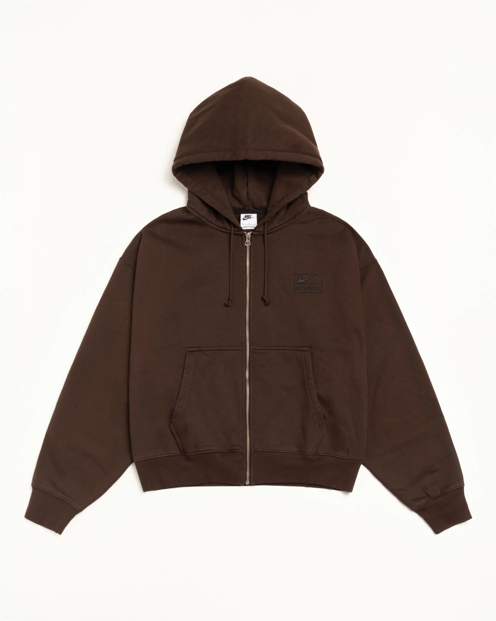 STÜSSY & NIKE STONE WASHED FLEECE ZIP HOODIE