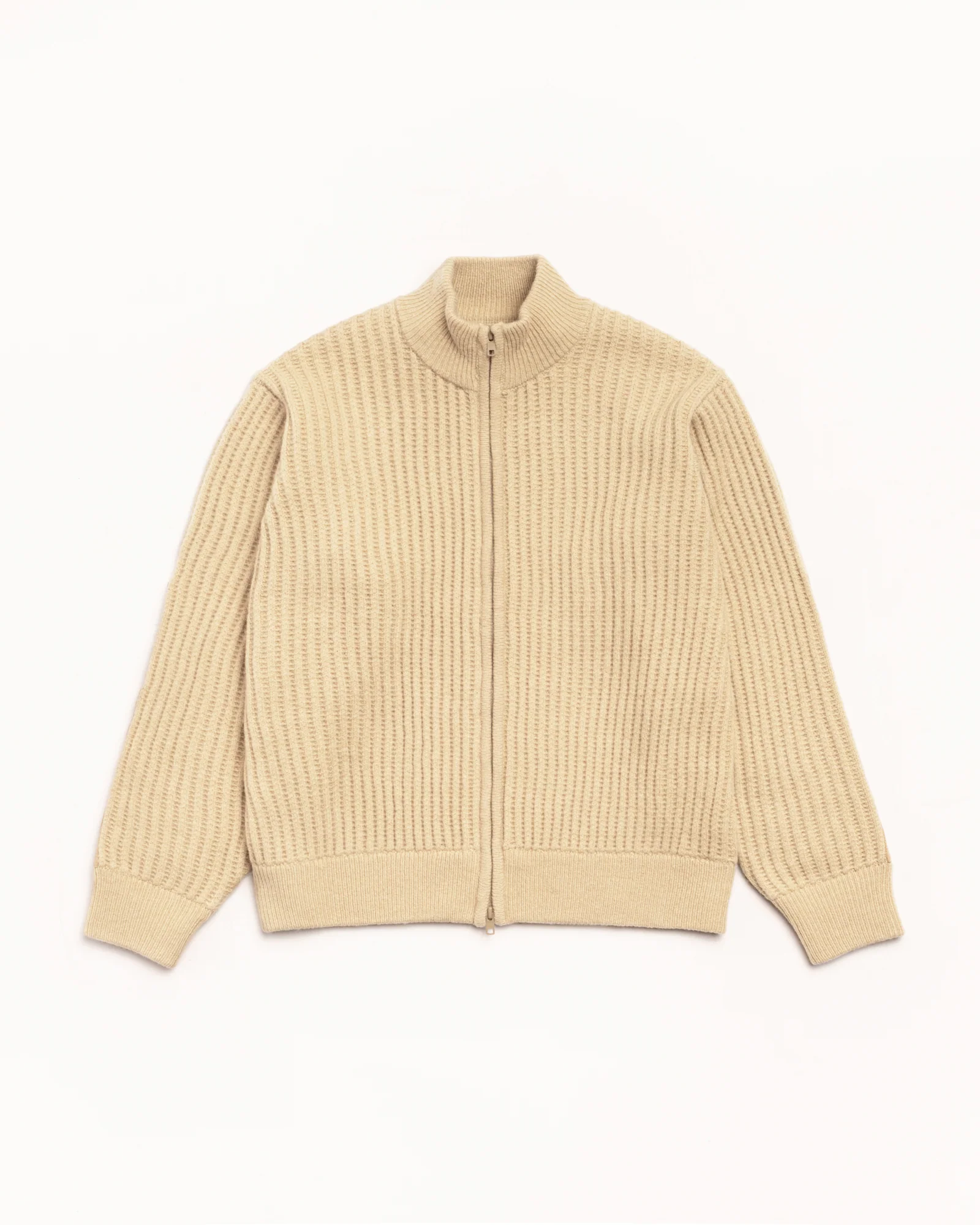 LAMBS WOOL ZIP SWEATER